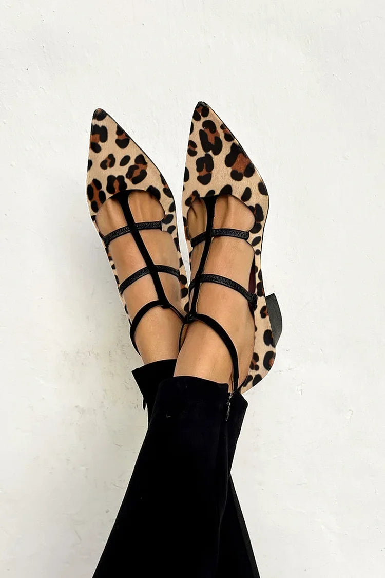Bijou | Zapatos de tacón con correa de leopardo