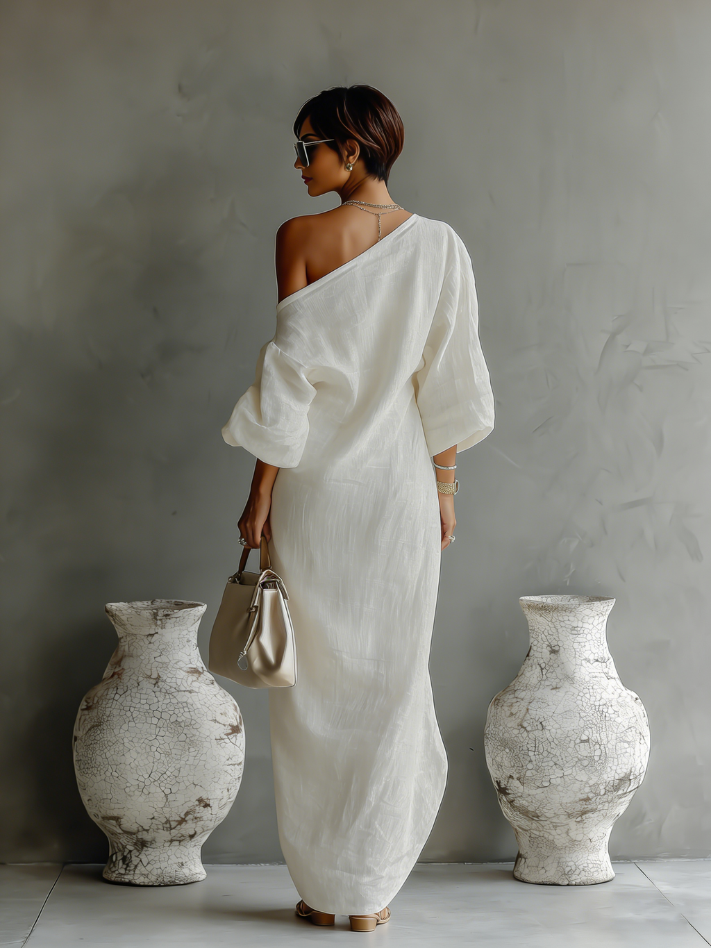 LAIA | Vestido Blanco marfil
