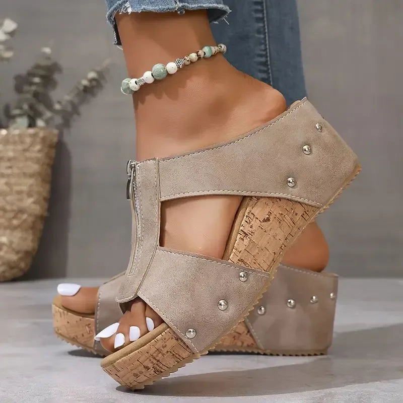 Sara | Sandalias ortopédicas con tacón de cuña