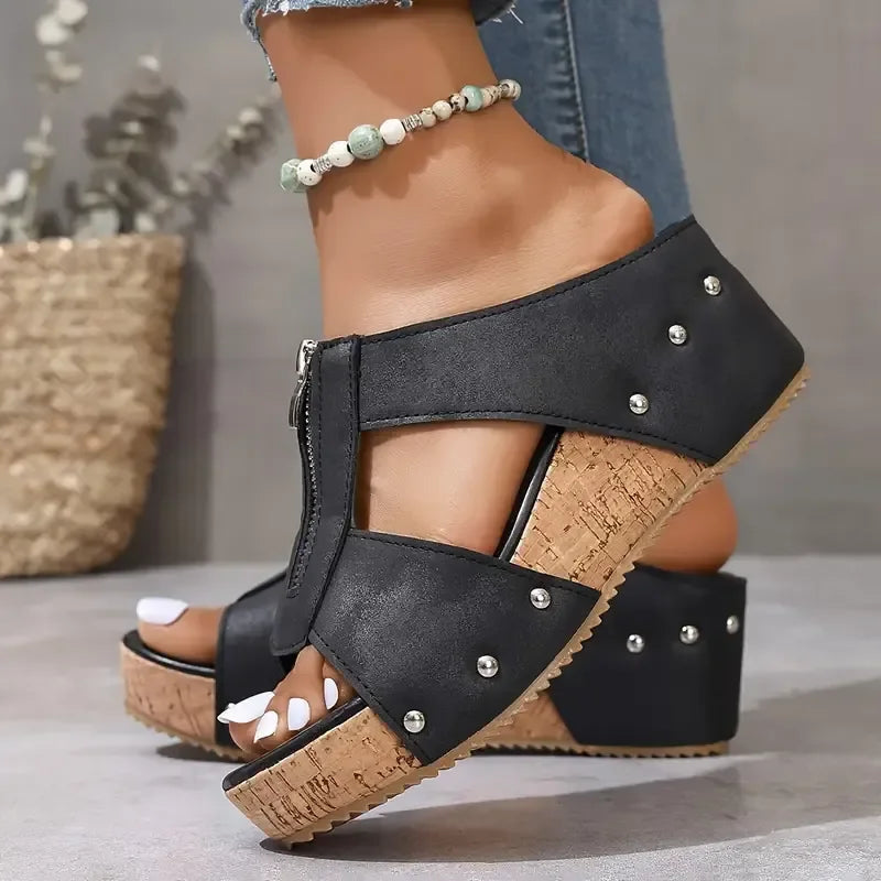 Sara | Sandalias ortopédicas con tacón de cuña