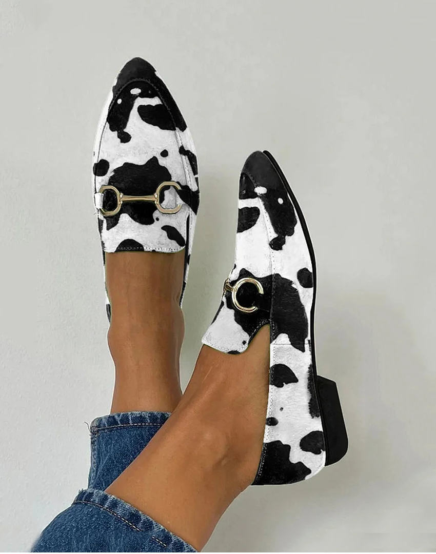 Diana | Mocasines estampados con detalle de hebilla