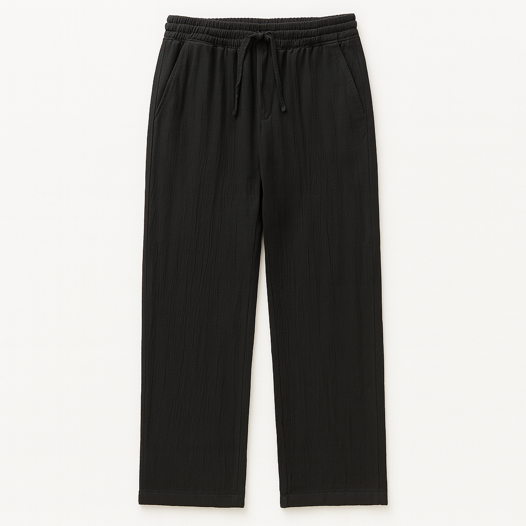 Ceuta | Pantalones de Lino Holgados con Cintura Ajustable