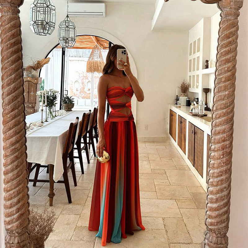 LANEY | Vestido maxi sin tirantes