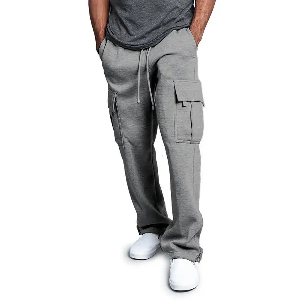 Olive | Pantalones holgados con múltiples bolsillos