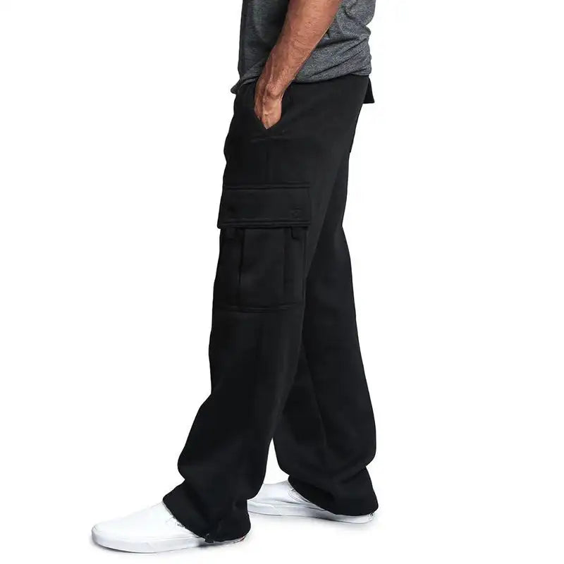 Olive | Pantalones holgados con múltiples bolsillos