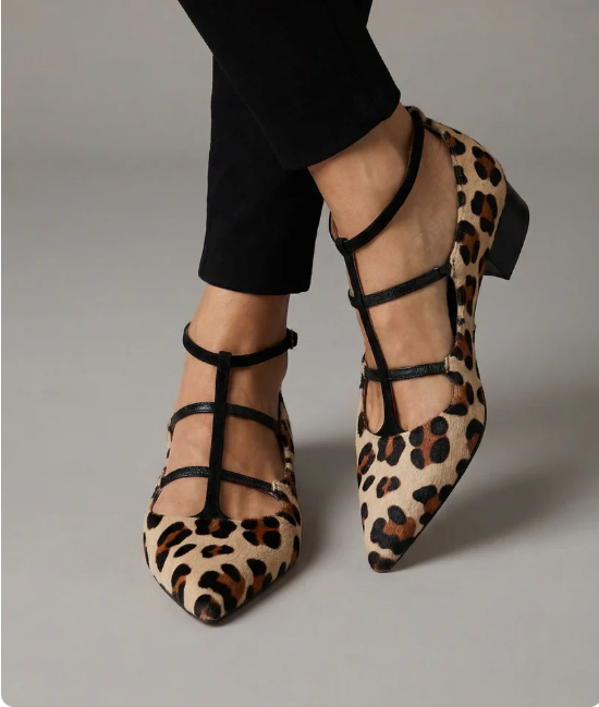 Bijou | Zapatos de tacón con correa de leopardo