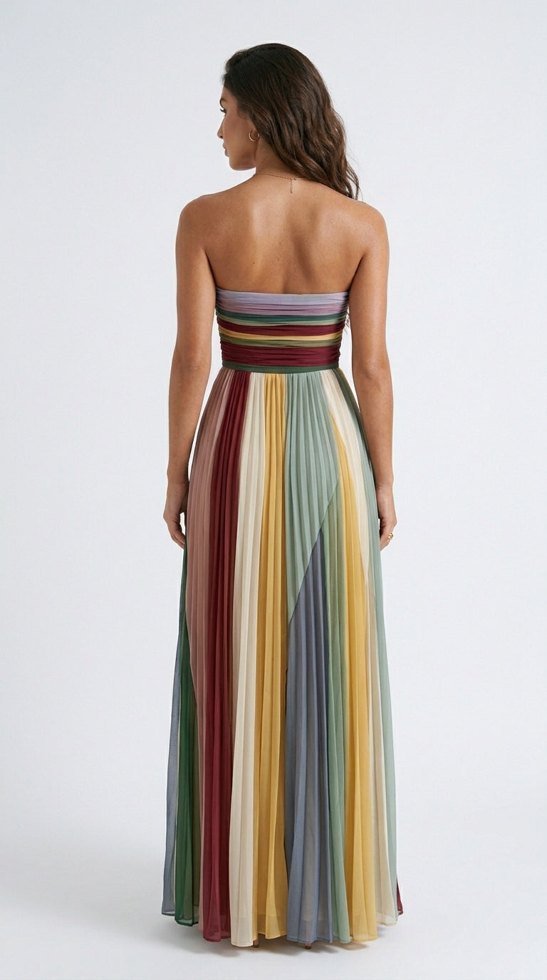 Thirza  | Vestido Plisado Multicolor | Edición Especial