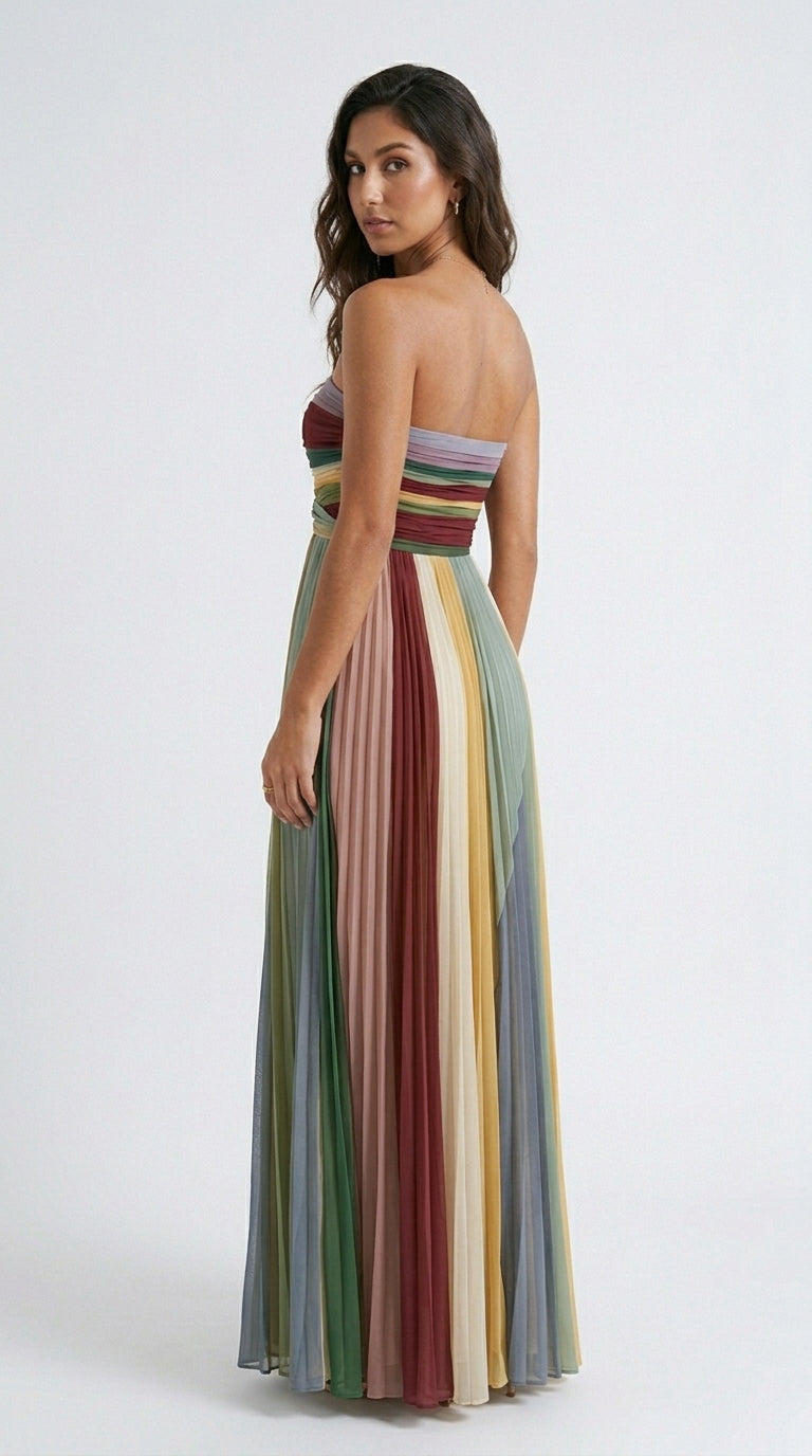 Thirza  | Vestido Plisado Multicolor | Edición Especial