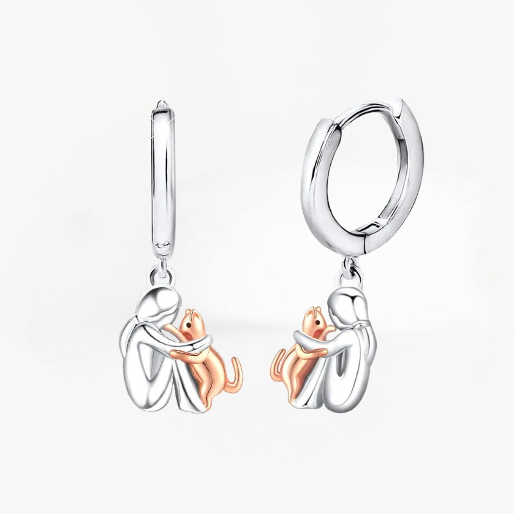 Lily | Pendientes Icono de Gato (Cierre Redondo)